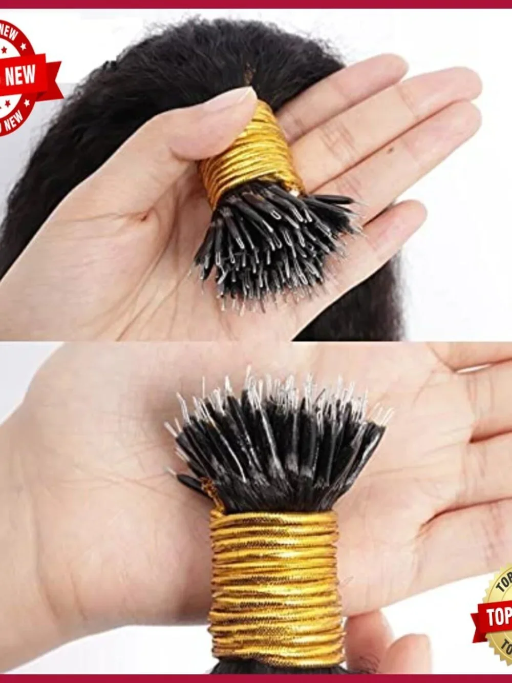 Loose Wave Nano Ring Human Hair Extensions 100g Brazilian Remy 16in